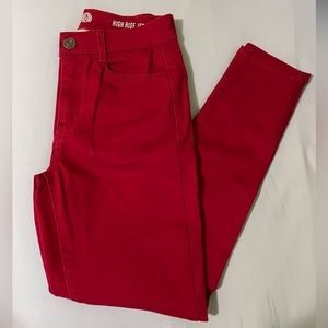 SO Juniors High Rise Jeggings Red
